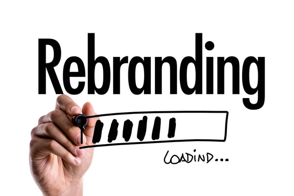 Rebranding su un'immagine concettuale — Foto Stock