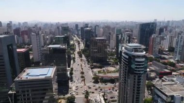 Faria Lima Avenue, Sao Paulo, Brezilya dron tarafından