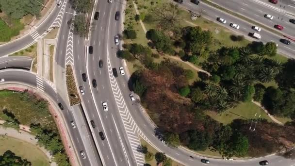 Top Vista dos Pinheiros Marginais em São Paulo, Brasil — Vídeo de Stock