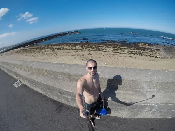 Porto, Portekiz bir Selfie alarak genç Gezgin