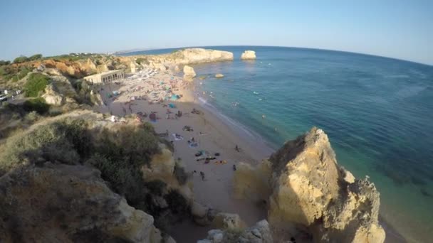Região de praia do Algarve, Portugal — Vídeo de Stock
