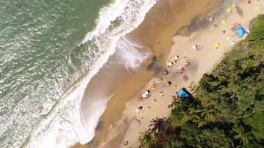 Üstten Görünüm Jabaquara Beach Ilhabela, Brezilya