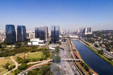 Itaim Bibi Sao Paulo, Brezilya için havadan görünümü