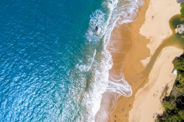 Bir Beach Üstten Görünüm