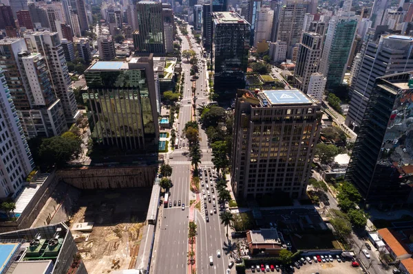 Sao Paulo, Brezilya 'daki Faria Lima Caddesi. — Stok fotoğraf