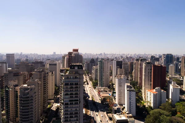 Letecký pohled na Itaim Bibi v Sao Paulo, Brazílie — Stock fotografie