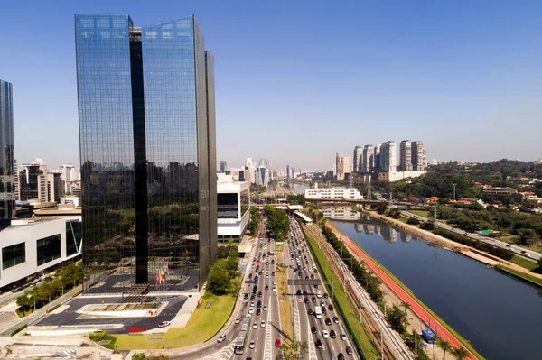 Veduta aerea di Itaim Bibi a San Paolo, Brasile — Foto Stock