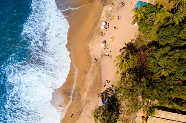 Nézet felülről Jabaquara Beach Ilhabela, Brazília — Stock Fotó