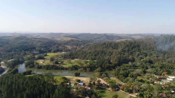 Brezilyalı bir kırsal dron tarafından hava — Stok video