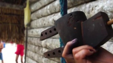 Yerli kadın lüle Tupi Guarani kabile, Brezilya