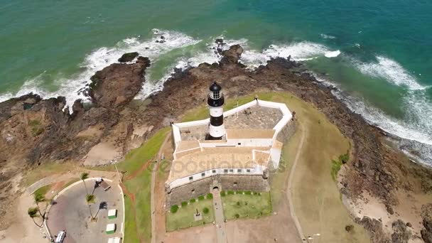 Vista aérea de Farrol da Barra en Salvador, Bahia, Brasil — Vídeos de Stock