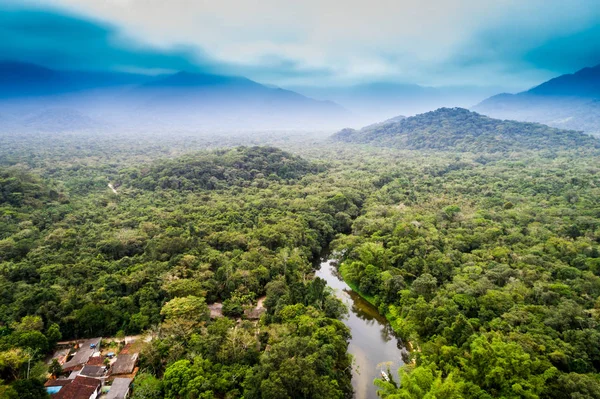 Letecký pohled na Amazonský prales, Jižní Amerika — Stock fotografie