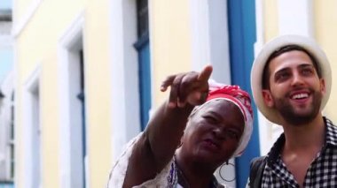 Şehrin turistik, Salvador Bahia, Brezilya gösterilen Baiana