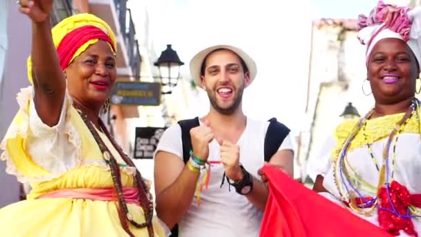 Bailando con Mujer Brasileña - "Baianas " — Vídeo de stock