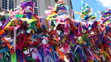 Salvador Bahia, Brezilya Brezilya şeritler Bonfim Kilisesi (Fita yapmak Bonfim) çit