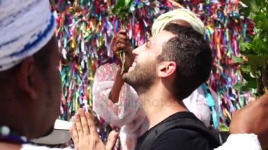 Nimet Salvador'daki, Bahia, Brezilya bir turist Candomble grubu