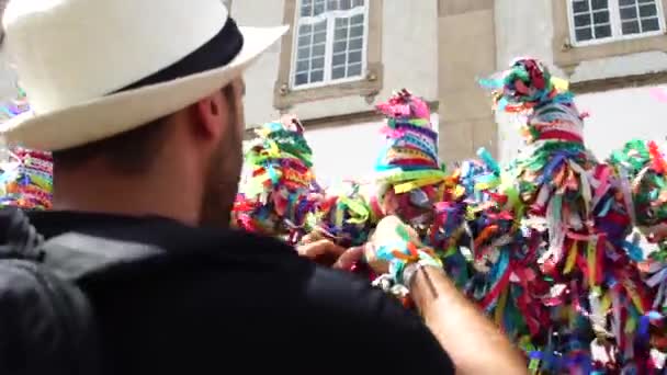 Brasileiro Fazendo um Desejo na Igreja do Bonfim, Salvador, Bahia, Brasil — Vídeo de Stock