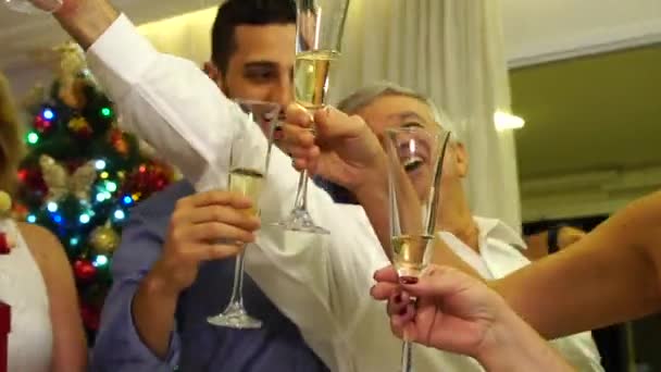 Famiglia insieme Natale Cheers Concept — Video Stock