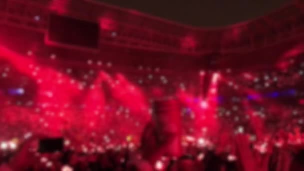 Espectáculo de concierto borrosa multitud — Vídeos de Stock