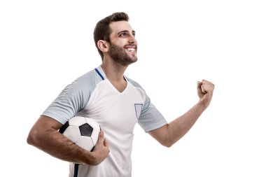 İngilizce fan beyaz arka plan üzerinde kutluyor