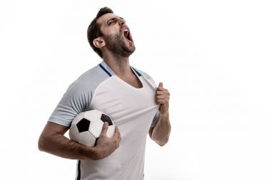 İngilizce fan beyaz arka plan üzerinde kutluyor