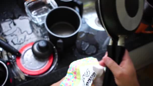 乾燥タオルで料理女のハメ撮り — ストック動画