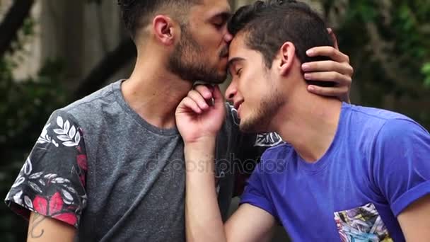 Afeição Casal Gay — Vídeo de Stock