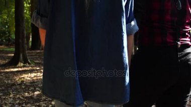 Lezbiyen çift Park - yavaş hareket yürüme