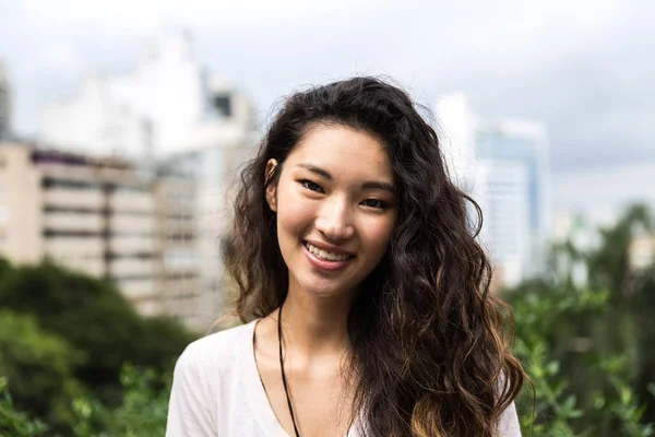 Porträt Junger Asiatischer Mädchen — Stockfoto