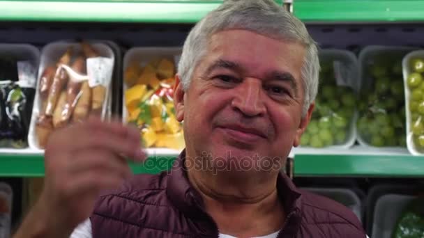 Mature Man Doing Cheap Gesture Hand — Stock Video