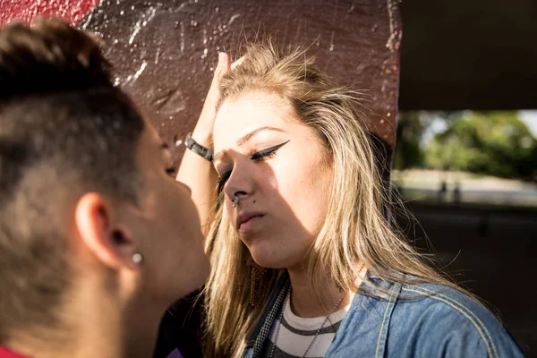 Pareja Lesbianas Disfrutando Del Momento — Foto de Stock