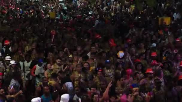 Salvador Bahia Brazil Февраля 2018 Года Popular Carnival Salvador Bahia — стоковое видео