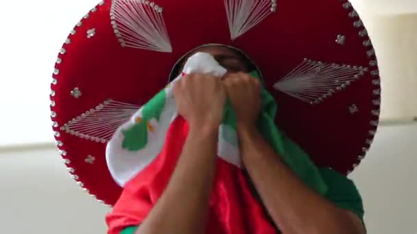 Mexican Fan Celebrating Home — Stock Video