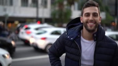 Şehir bir adam portresi