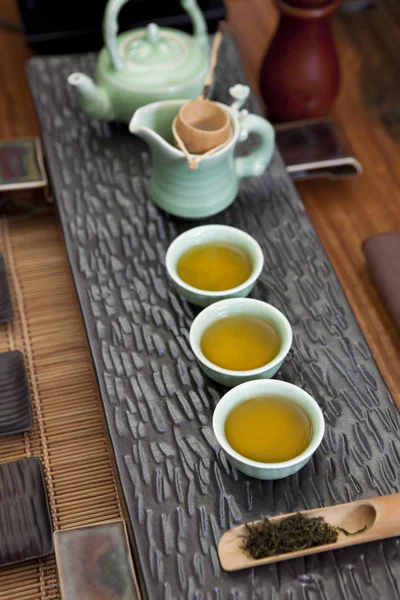 Čínská Tradiční Čajová Sada Stůl — Stock fotografie