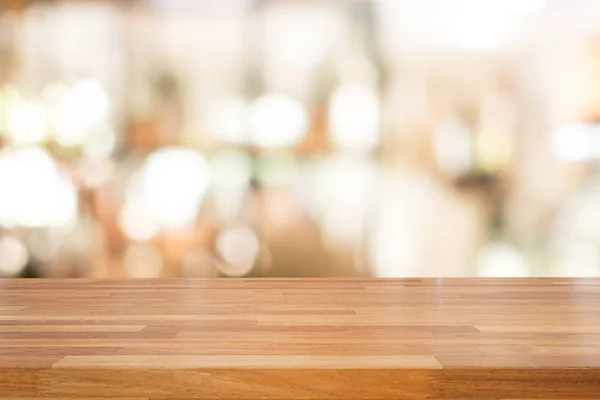 Boş ahşap masa ve modern Kütüphane arka plan, ürün görüntüleme