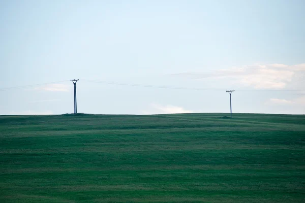 Campo coltivato nel paese — Foto Stock