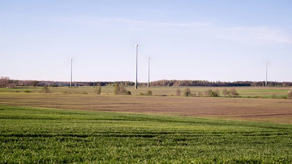 Ontgonnen veld in land — Stockfoto