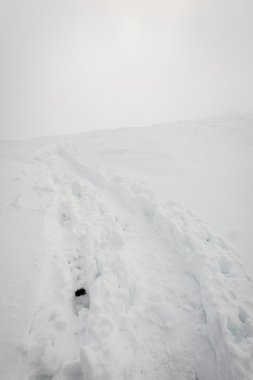Kış karla kaplı dağ başında