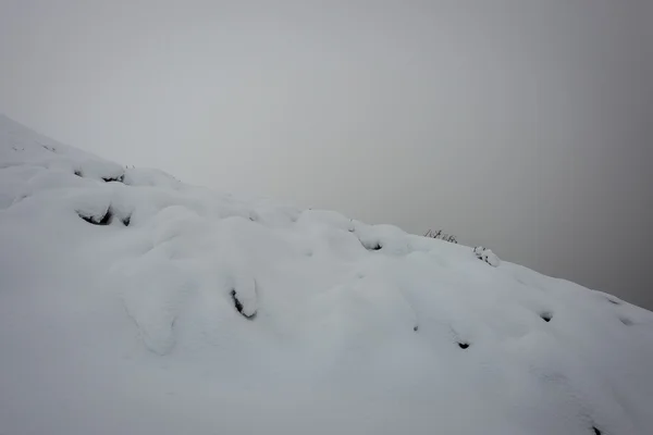 Cumbres de montaña en invierno cubiertas de nieve —  Fotos de Stock