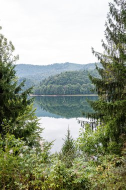Sakin göl su yansımalar
