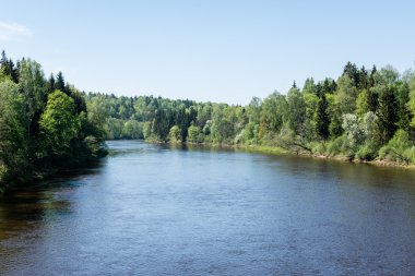 Sakin göl su yansımalar