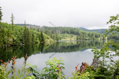 Sakin göl su yansımalar