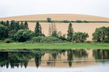 Sakin göl su yansımalar