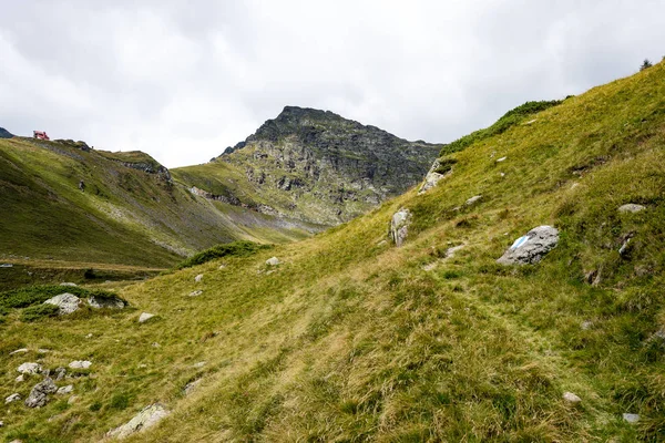 Vista sulle montagne carpatiche dall'alto — Foto Stock