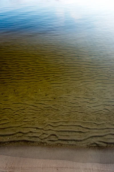 Bekväma stranden av Östersjön med klippor och gröna vegetat — Stockfoto