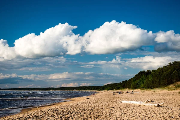 Comfortabele strand van de Oostzee met rotsen en groene vegetat — Stockfoto
