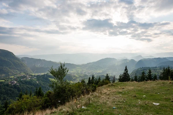 Colorful countryside view in carpathians — Stock Photo, Image