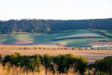 Yukarıdan küçük şehir manzaralı