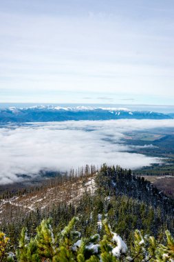 Karpat Dağları kış karda